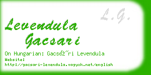 levendula gacsari business card